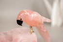 Hand - Carved Rose Quartz Crystal Parrots – Decorative Bowl & Key Tray - E2D Crystals & Minerals