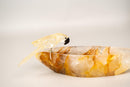 Hand - Carved Citrine Parrot on a Hematite Golden Healer Crystal Bowl - E2D Crystals & Minerals