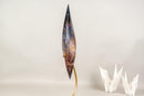 Hand - Carved Teal Blue Crystal Flame – Rare Blue Rhodonite - E2D Crystals & Minerals