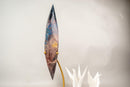 Hand - Carved Teal Blue Crystal Flame – Rare Blue Rhodonite - E2D Crystals & Minerals
