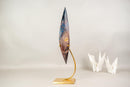 Hand - Carved Teal Blue Crystal Flame – Rare Blue Rhodonite - E2D Crystals & Minerals