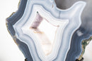 Natural Blue and White Lace Agate Geode Portal - E2D Crystals & Minerals