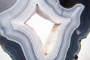 Natural Blue and White Lace Agate Geode Portal - E2D Crystals & Minerals