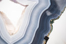 Natural Blue and White Lace Agate Geode Portal - E2D Crystals & Minerals
