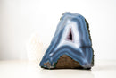 Intact Blue & White Lace Agate Geode – All - Natural Collector - Grade - E2D Crystals & Minerals