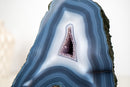 Intact Blue & White Lace Agate Geode – All - Natural Collector - Grade - E2D Crystals & Minerals