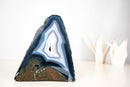 Collector - Grade Blue & White Lace Agate Geode – A Natural Artwork - E2D Crystals & Minerals