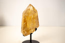 Rare Golden Orange Citrine Obelisk with Graphite Rutile Inclusions - E2D Crystals & Minerals