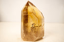 Natural Golden Orange Citrine Obelisk Tower with Graphite Rutile Inclusions - E2D Crystals & Minerals