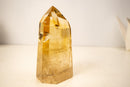 AAA - Grade Golden Honey Citrine Obelisk with Graphite Rutile Inclusions - E2D Crystals & Minerals