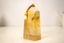 AAA - Grade Golden Honey Citrine Obelisk with Graphite Rutile Inclusions - E2D Crystals & Minerals