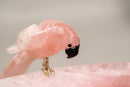 Hand - Carved Rose Quartz Crystal Parrots – Decorative Bowl & Key Tray - E2D Crystals & Minerals