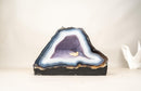 Rare Intact Blue & White Lace Agate Geode with Violet Druzy - E2D Crystals & Minerals