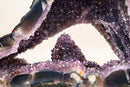 Rare Amethyst Geode with Calcite Crystal Formation Covered in Galaxy Druzy - E2D Crystals & Minerals