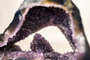 Rare Amethyst Geode with Calcite Crystal Formation Covered in Galaxy Druzy - E2D Crystals & Minerals
