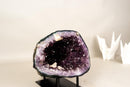 Amethyst Geode with Rare Calcite Crystal Inclusion - E2D Crystals & Minerals