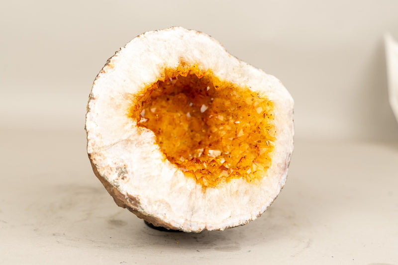 All - Natural Small Citrine Geode Cave with Sparkly Orange Citrine - E2D Crystals & Minerals