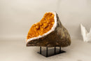 All - Natural Citrine Geode Cave with Vibrant, Sparkly Orange Points - E2D Crystals & Minerals