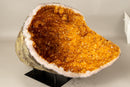 All - Natural Citrine Geode Cave with Vibrant, Sparkly Orange Points - E2D Crystals & Minerals