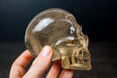 Citrine Crystal Skull made of Genuine Natural Golden Orange Citrine - E2D Crystals & Minerals