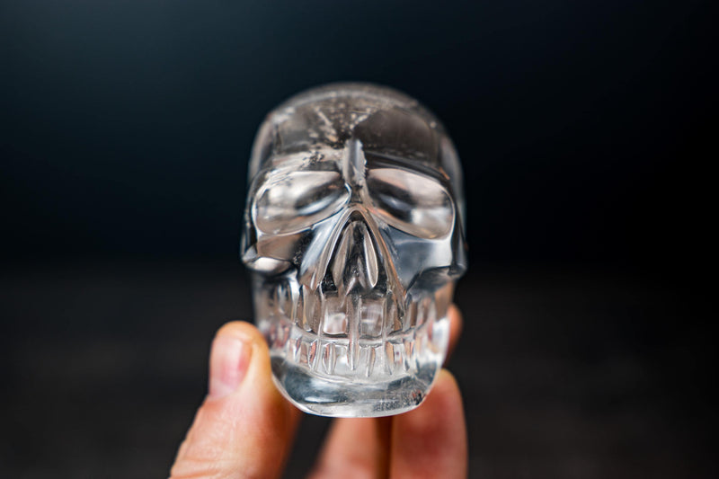 Real Crystal Skull in Natural Crystal - Clear Diamantina Quartz - E2D Crystals & Minerals