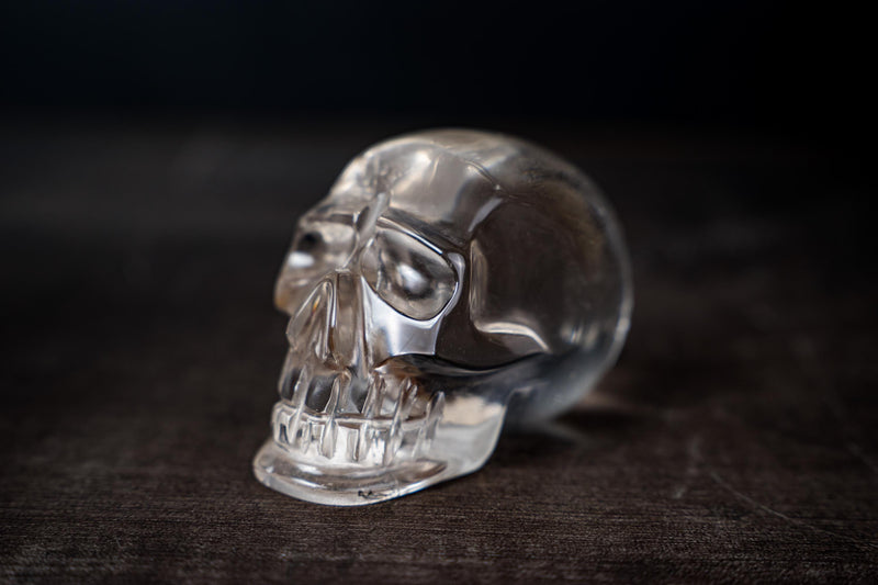 Real Crystal Skull in Natural Crystal - Clear Diamantina Quartz - E2D Crystals & Minerals