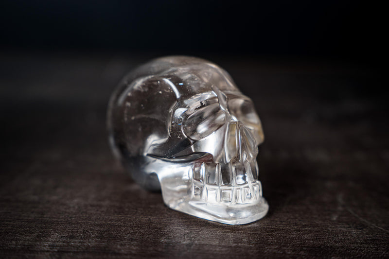 Real Crystal Skull in Natural Crystal - Clear Diamantina Quartz - E2D Crystals & Minerals