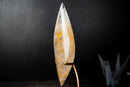 Golden Healer Quartz Flame Sculpture – Delicate Hematoid Crystal - E2D Crystals & Minerals