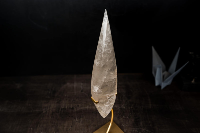 Clear Quartz Crystal Pointy Flame Sculpture - E2D Crystals & Minerals