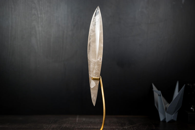 Clear Quartz Crystal Pointy Flame Sculpture - E2D Crystals & Minerals