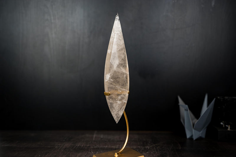 Clear Quartz Crystal Pointy Flame Sculpture - E2D Crystals & Minerals