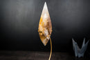 Golden Healer Quartz Crystal Flame Sculpture – Hand - Carved Hematoid Quartz - E2D Crystals & Minerals