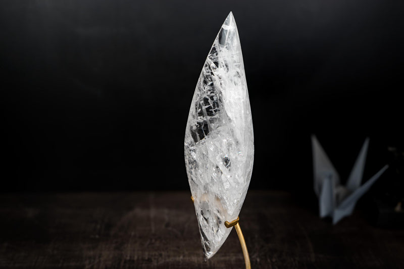 Natural Clear Quartz Flame Generator – Hand - Sculpted - E2D Crystals & Minerals