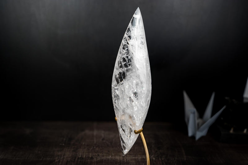 Natural Clear Quartz Flame Generator – Hand - Sculpted - E2D Crystals & Minerals