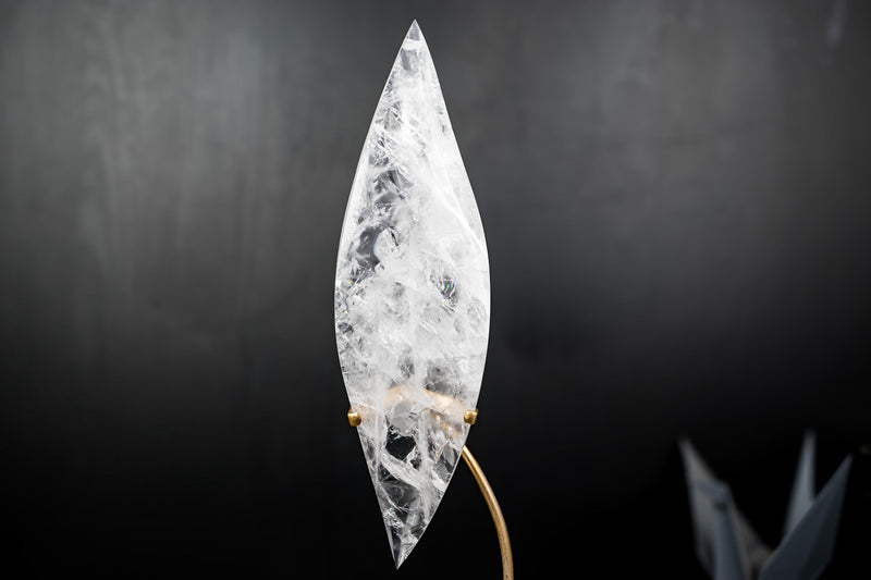 Natural Clear Quartz Flame Generator – Hand - Sculpted - E2D Crystals & Minerals