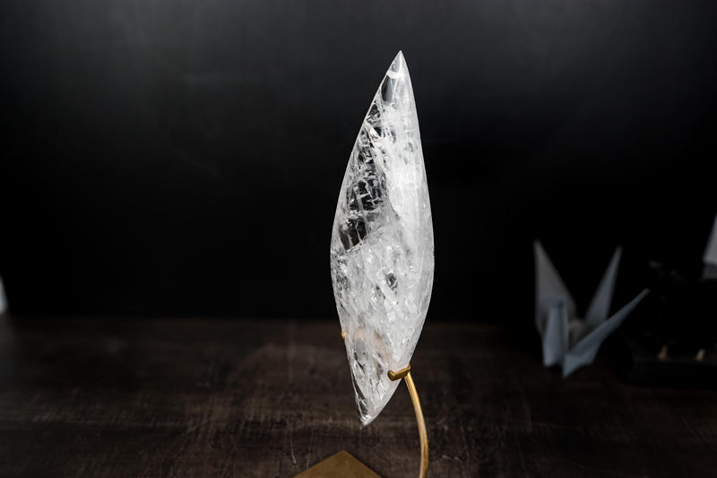 Natural Clear Quartz Flame Generator – Hand - Sculpted - E2D Crystals & Minerals