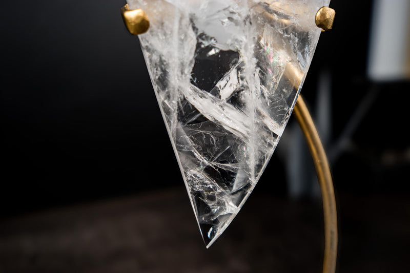 Natural Clear Quartz Flame Generator – Hand - Sculpted - E2D Crystals & Minerals