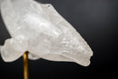 Hand - Carved Clear Quartz Humpback Whale Sculpture - E2D Crystals & Minerals