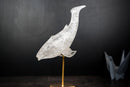 Hand - Carved Clear Quartz Humpback Whale Sculpture - E2D Crystals & Minerals