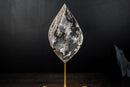 AAA - Grade Water - Clear Lemurian Crystal Quartz Flame Sculpture - E2D Crystals & Minerals