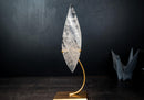 Natural Clear Quartz Flame Sculpture – Hand - Carved Crystal Generator - E2D Crystals & Minerals