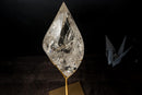 High - Grade Water - Clear Lemurian Quartz Flame Sculpture - E2D Crystals & Minerals