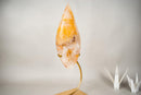 XL 27 - Inch Golden Healer (Hematoid) Quartz Flame Sculpture - E2D Crystals & Minerals