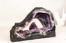 Rare Amethyst Geode with Calcite Crystal Formation Covered in Galaxy Druzy - E2D Crystals & Minerals