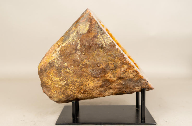 Natural Citrine Geode Cave with Golden - Orange Druzy & Flower Rosettes - E2D Crystals & Minerals
