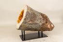 Natural Citrine Geode Cave with Golden - Orange Druzy on Quartz Frame - E2D Crystals & Minerals