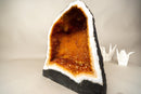 All - Natural Citrine Geode Cave with Rare Galaxy Druzy and Vibrant Color - E2D Crystals & Minerals
