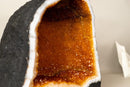 All - Natural Citrine Geode Cave with Rare Galaxy Druzy and Vibrant Color - E2D Crystals & Minerals