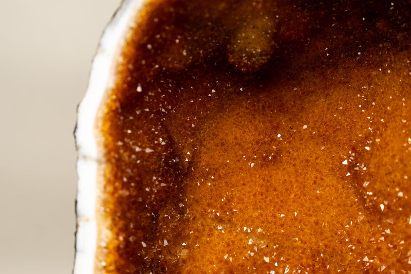 All - Natural Citrine Geode Cave with Rare Galaxy Druzy and Vibrant Color - E2D Crystals & Minerals