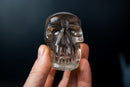 AAA - Grade Smoky Citrine Quartz Skull – Small Hand - Carved Honey Citrine Crystal - E2D Crystals & Minerals